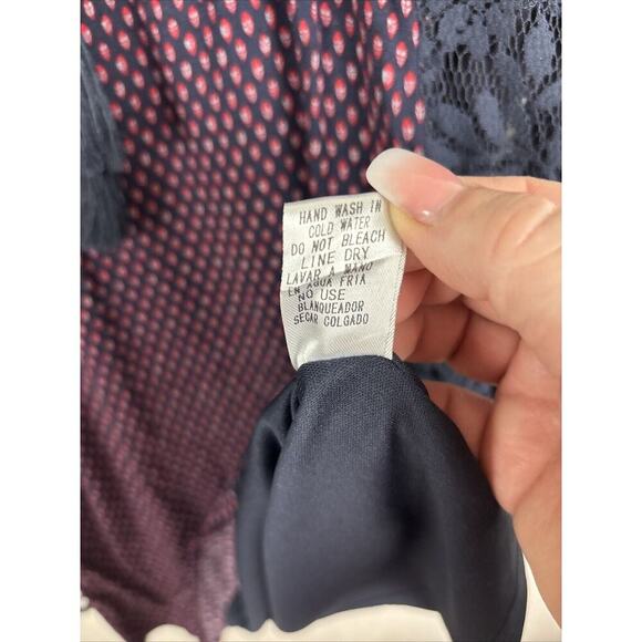 Entro Women’s Dress Size Small Blue Lace Boho Festival Feather Western Fashion‎ - Picture 8 of 9